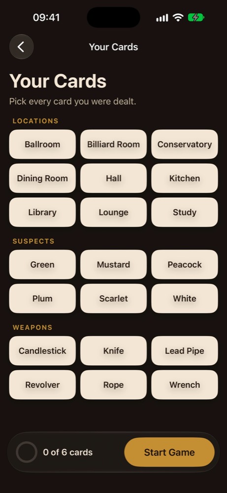 An iPhone App Preview frame showing Clued Up's Your Cards screen, filling the frame